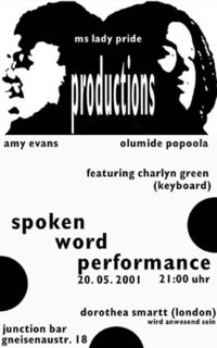 2001 spoken word performance poster
